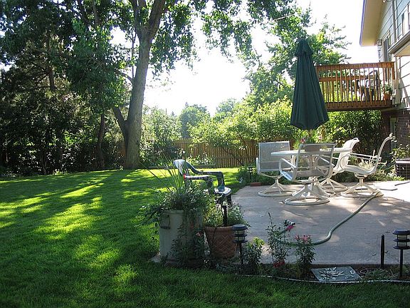 Secluded backyard with mountain view