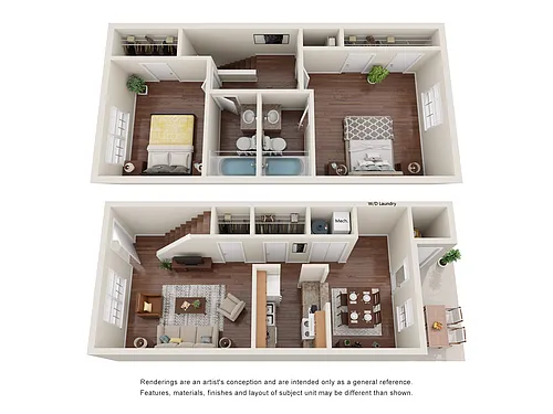 Floor plan 2 Bedroom Two Bathroom