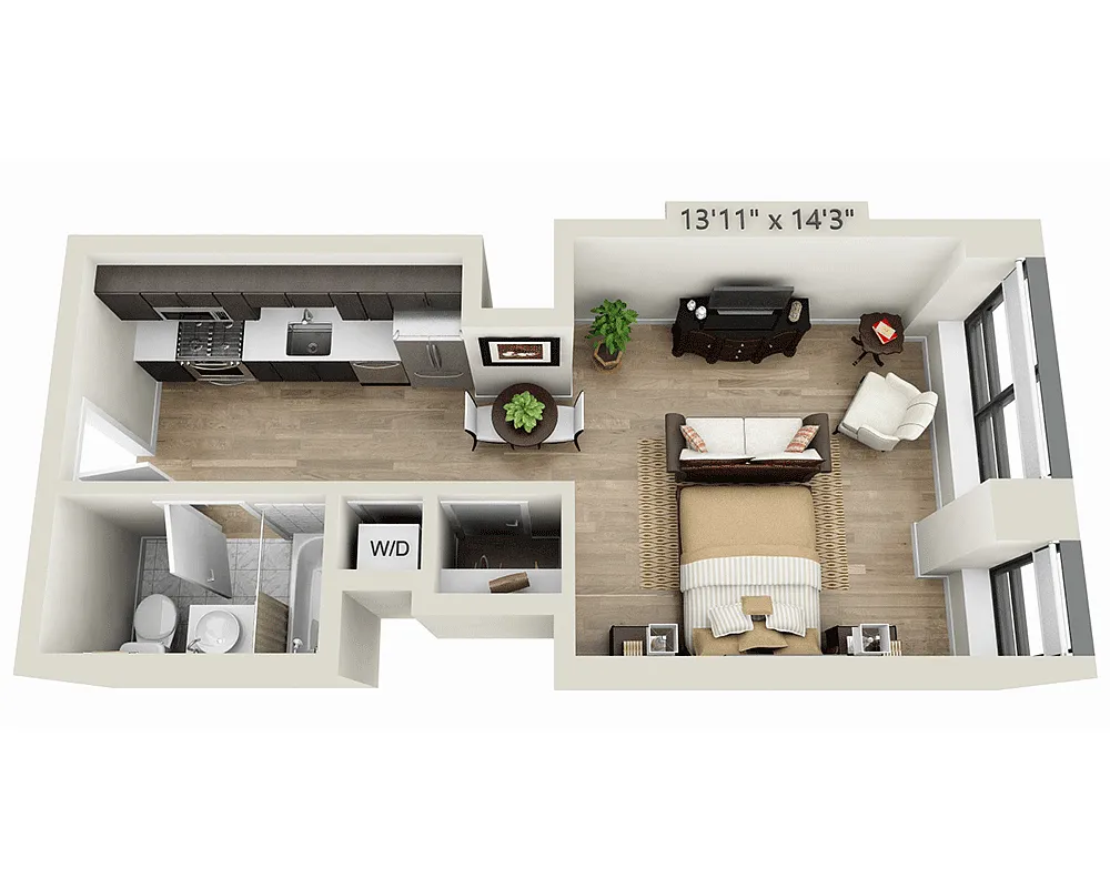 Floor plan Studio E1M