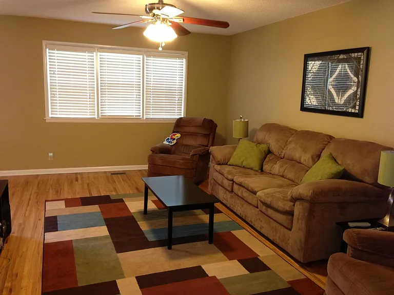 Living room with hardwood floors