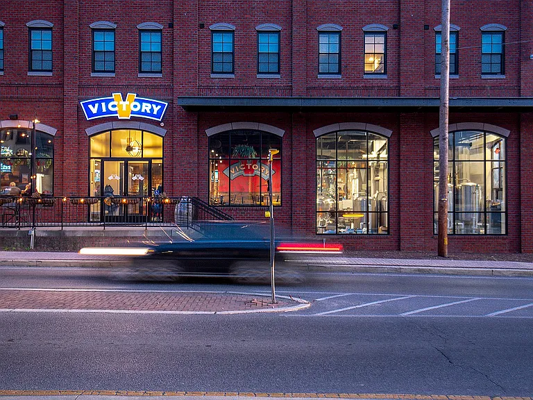 Experience the energy of city living with this unique urban facade.