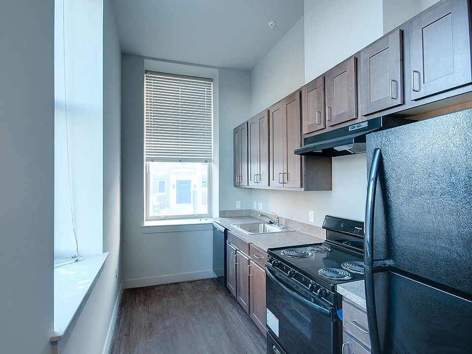 Sleek Black and Appliances
