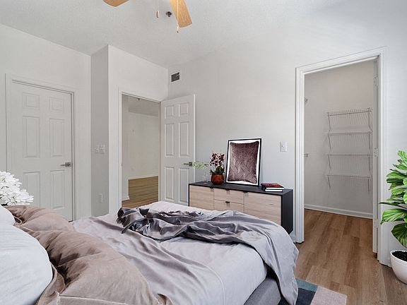 Bedroom with large walk-in closet