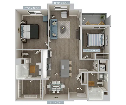 Floor plan B2U-1142