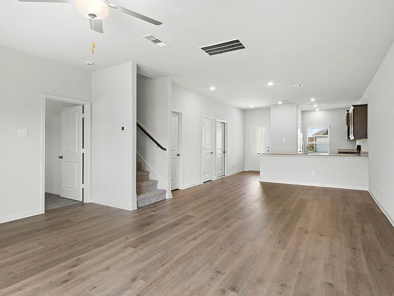 The first floor of the Cottonwood has a wonderful, open-concept layout.