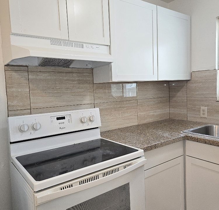Kitchen - new granite counter tops and backsplash