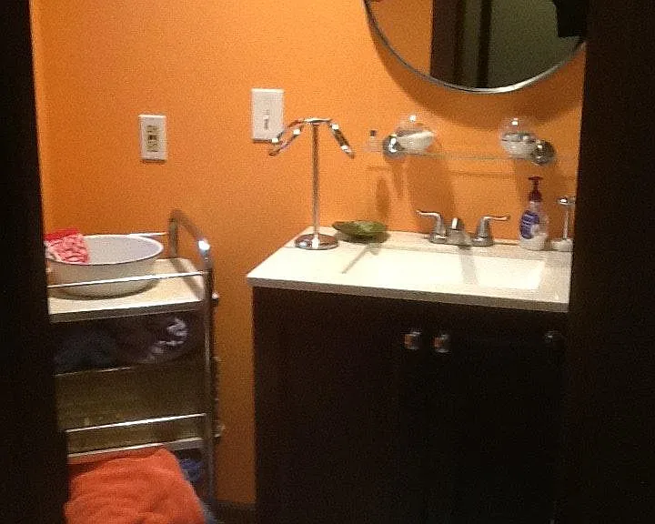 bath with tub and shower