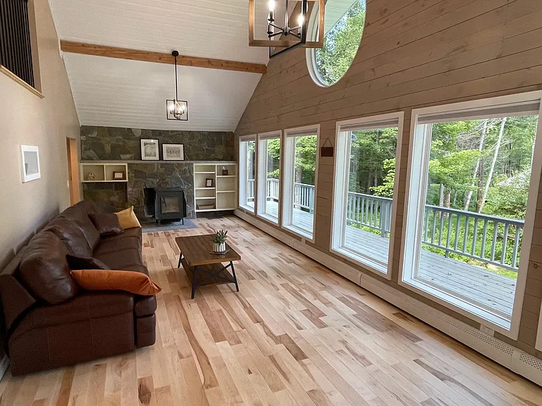 Living Room, has projection tv and screen
