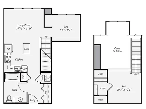 Floor plan S3D2L Renovated