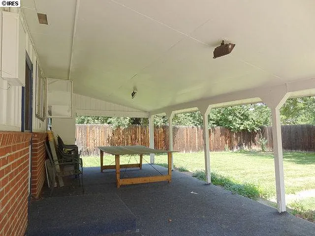 Covered back patio and private back yard