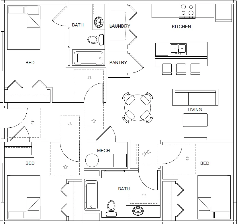 Floor plan 3 Bedroom