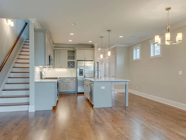 Looking at kitchen from living room