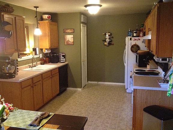 kitchen opens to living room
