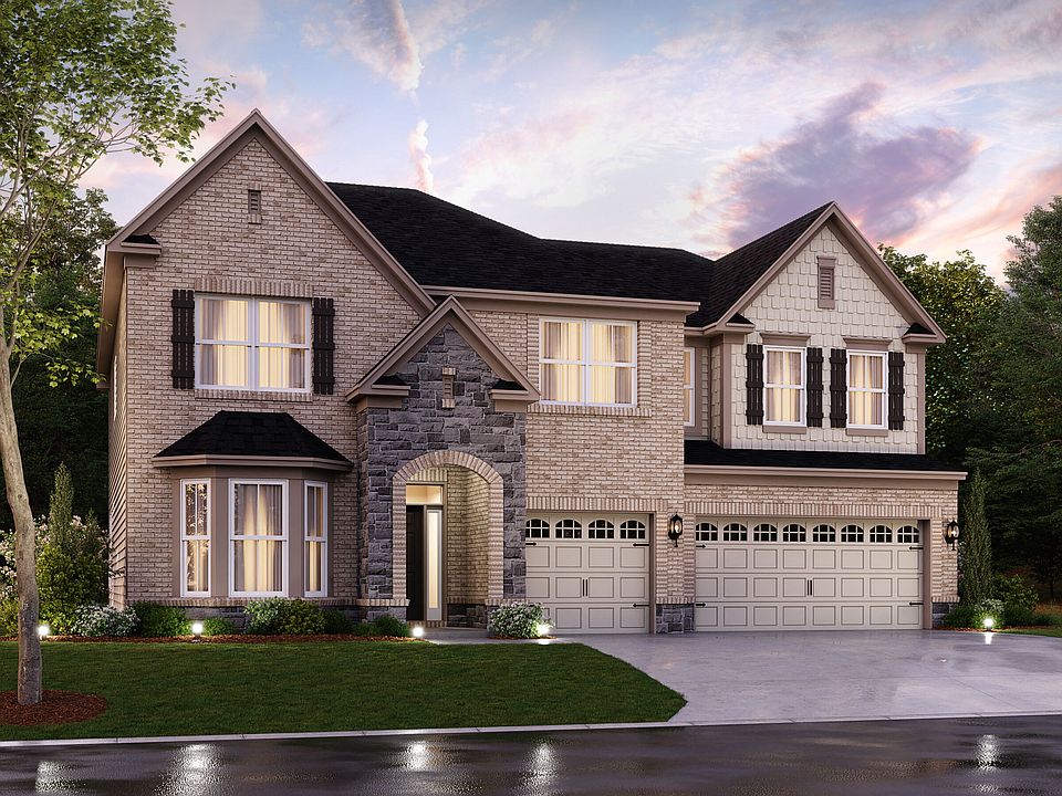 Ainsley II Optional Brick Elevation F Dusk