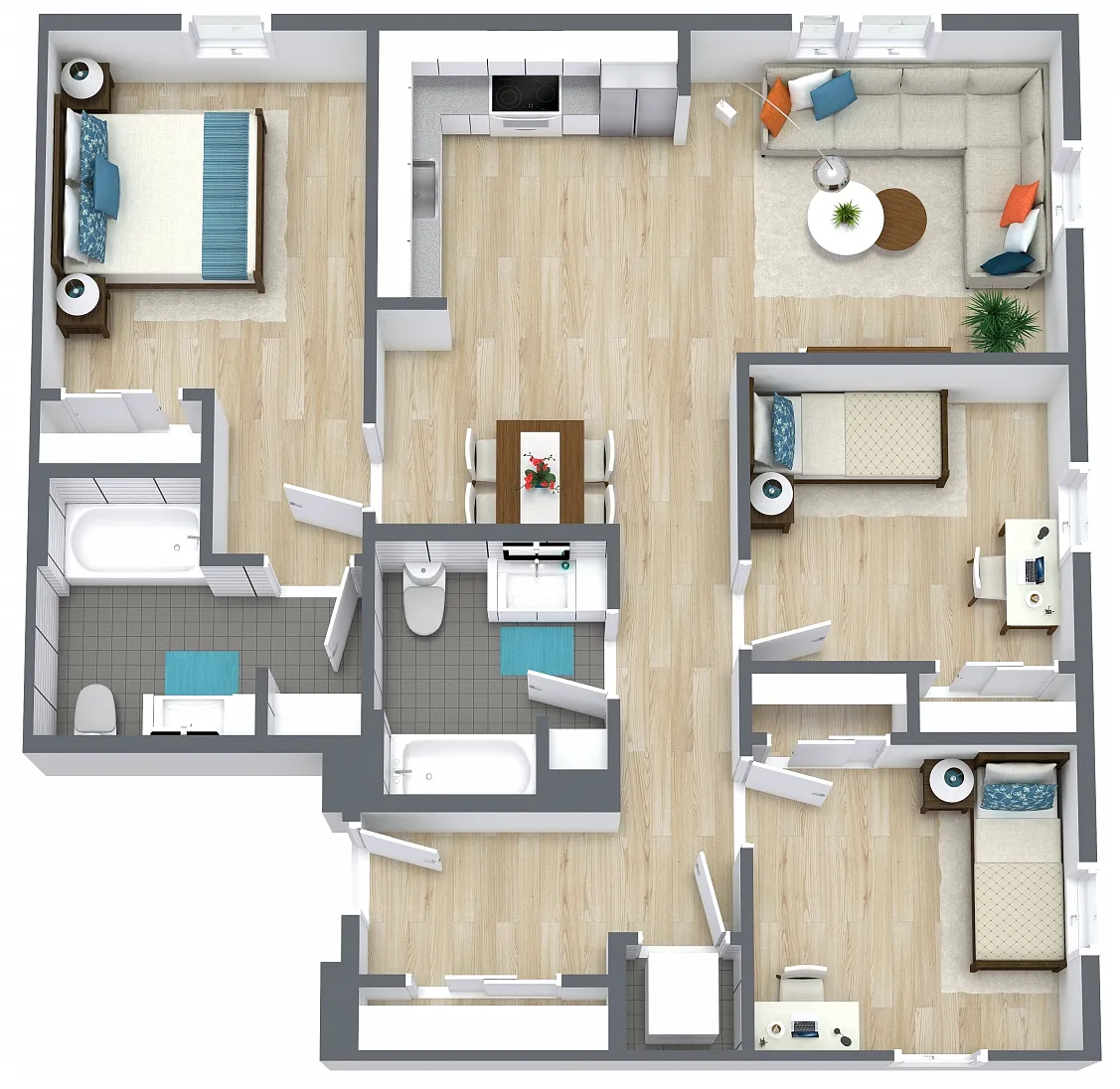 Floor plan Three Bedroom