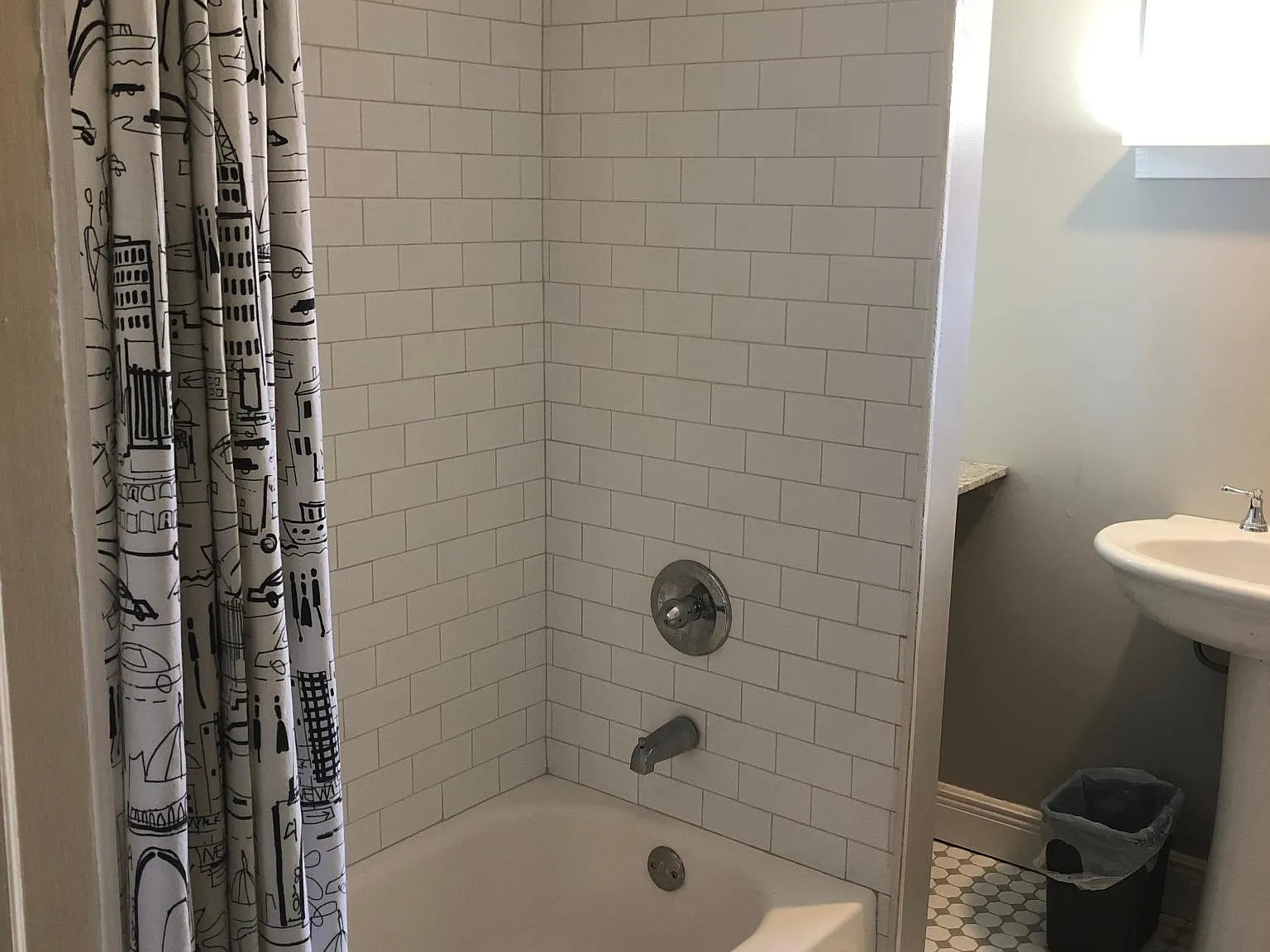 New tiled bathroom