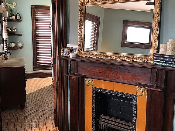 Master bedroom fireplace