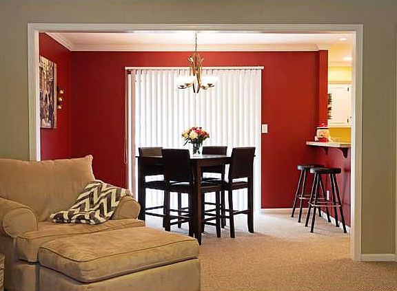 living room and dining room