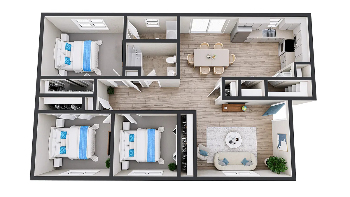 Floor plan The Dune - Renovated