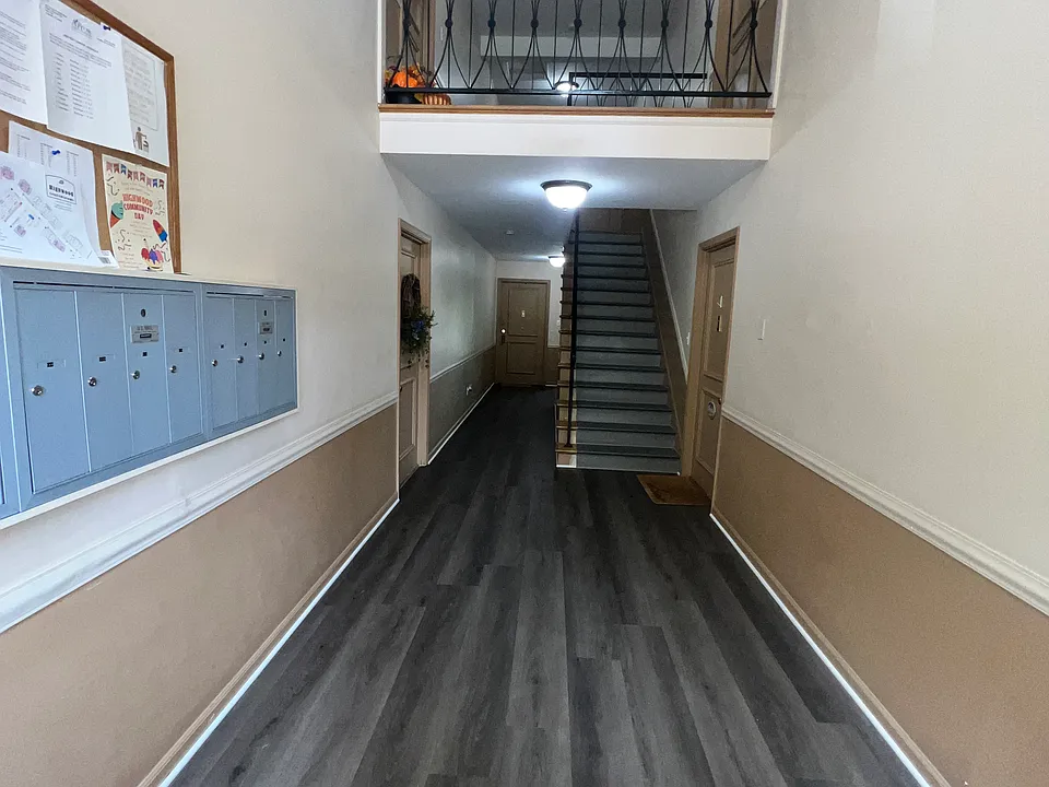 Inside Unit Entrance. Mailboxes to the left of doorway 
710- 1st floor unit