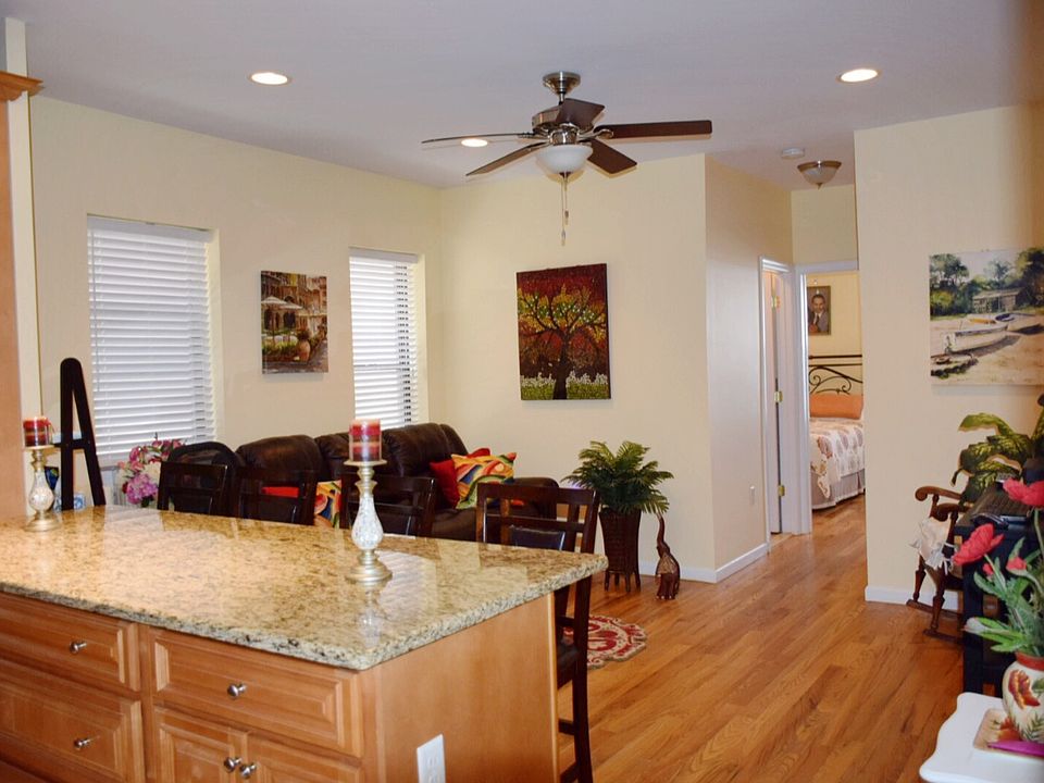 Kitchen overlooks livingroom