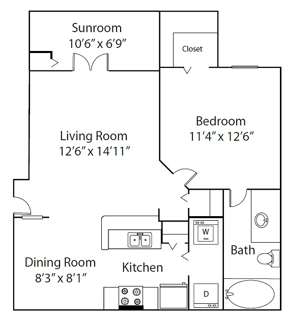 Floor plan Pebble Beach - Sunroom