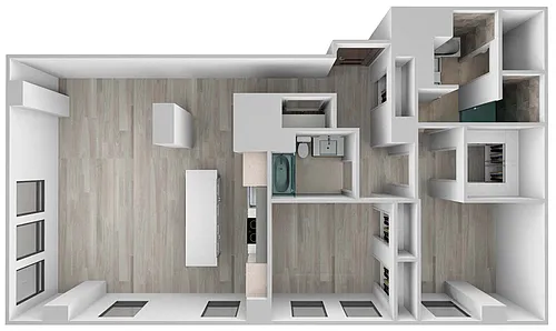 Floor plan Residence #209 (2BR/2BA)