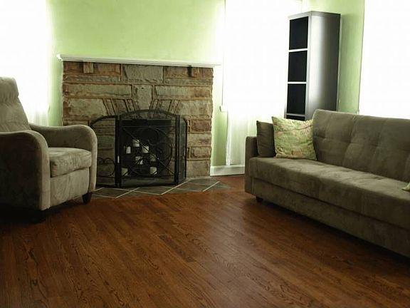 Re-finished hardwood floors