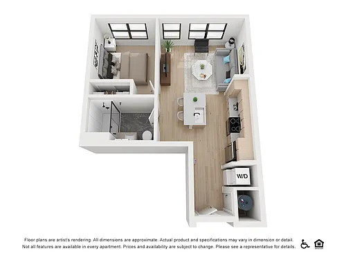 Floor plan 1BR/1BA - A2