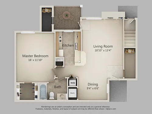 Floor plan 1A - Nickel Plate