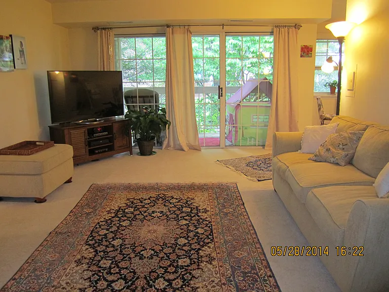 A potential setting for the living room - NOTE: the apartment is unfurnished.