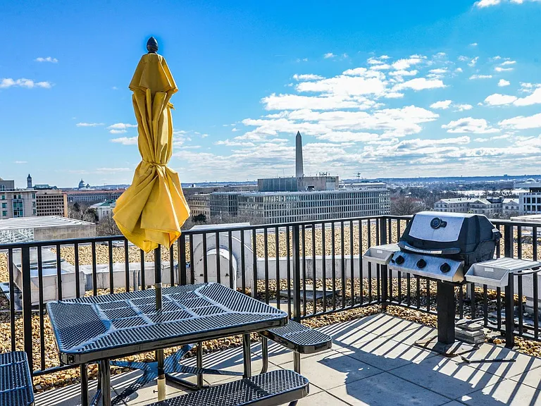 Rooftop deck with grills