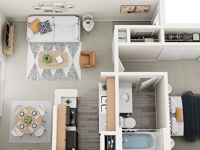 One Bedroom, One Bathroom, 672 sqft., Full Size Washer/Dryer Connections, Patio or Balcony. One Bedroom, One Bathroom, 672 sqft., Full Size Washer/Dryer Connections, Patio or Balcony.