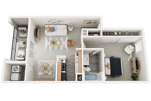 Floor plan A3 One Bedroom