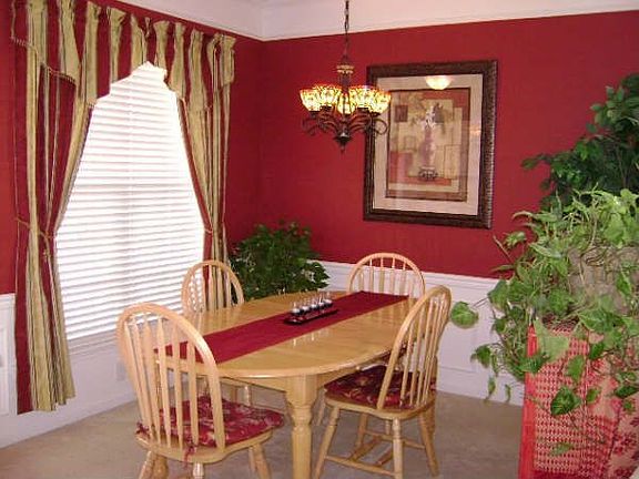 Breakfast nook has nice view of landscaped back yard