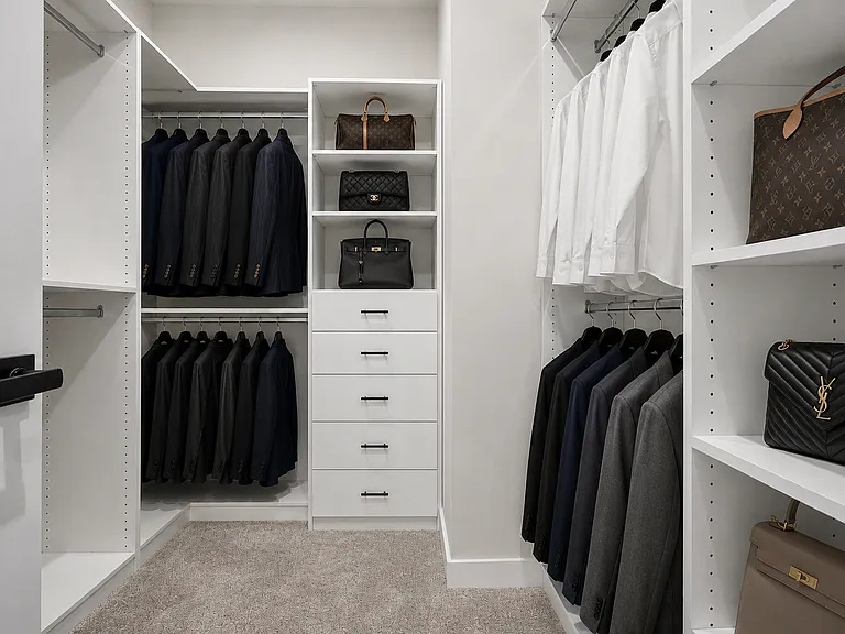 Walk-In Closet Virtually Staged