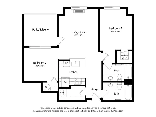 Floor plan 2X2 D