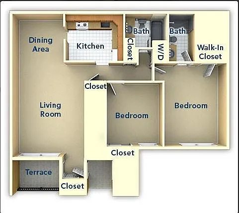 Floor plan Two Bedroom