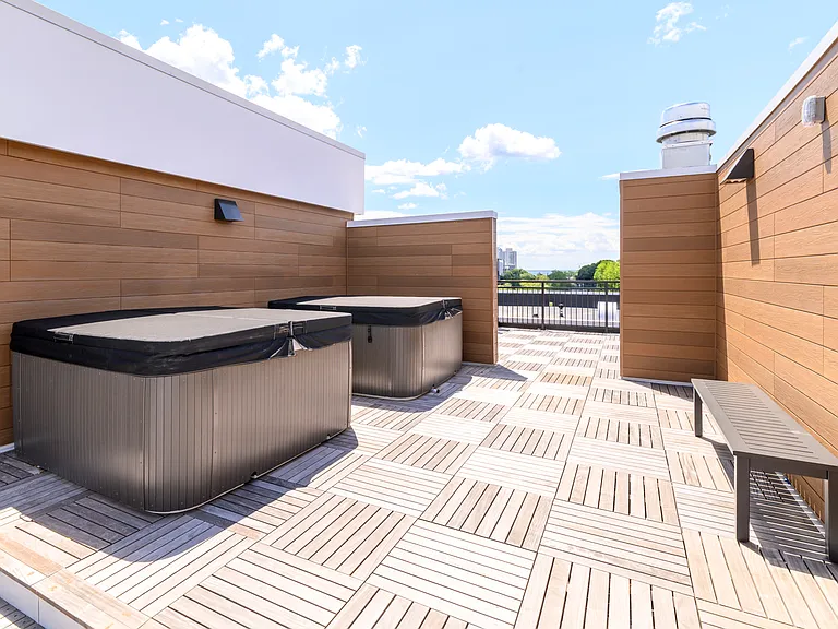 Just $50 for amenities which include 2 Jacuzzis on the roof deck and outdoor showers and more!