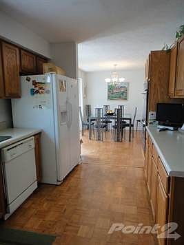 Kitchen into dining area