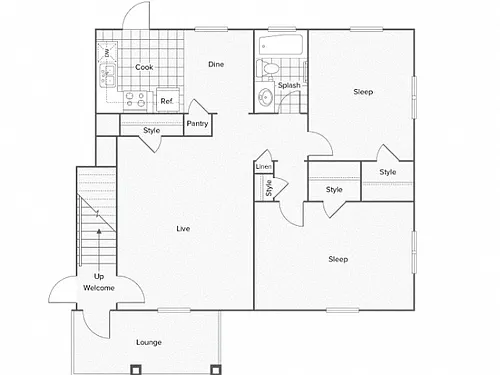 Floor plan Two Bedroom