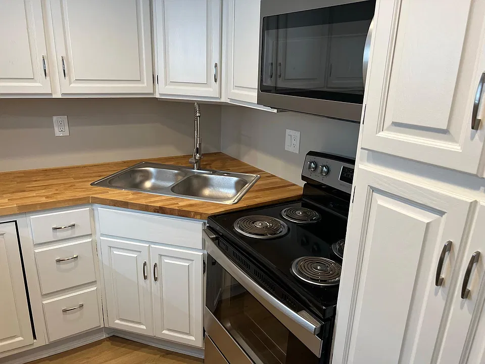 Stainless trimmed appliances