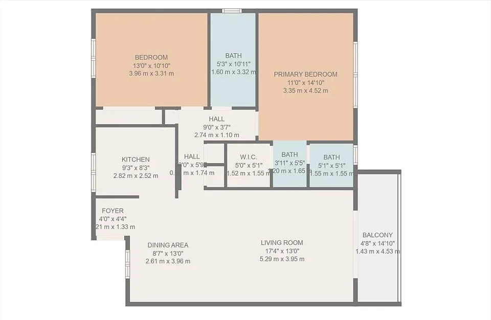 Floor plan 2 BR