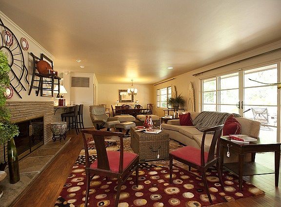 Living area is open to dining area