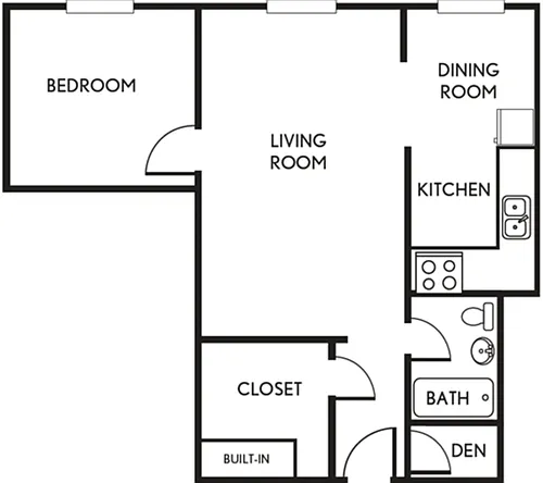 Floor plan One Bedroom B