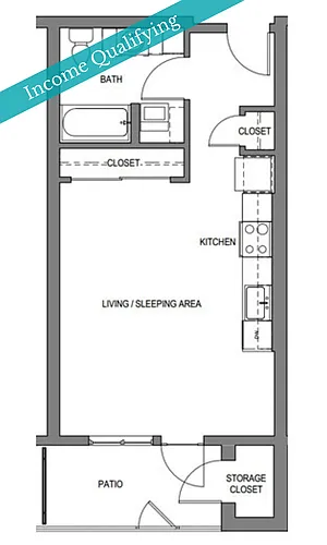 Floor plan Studio-MFTE-B2