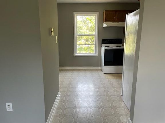 Partial view of kitchen from living room