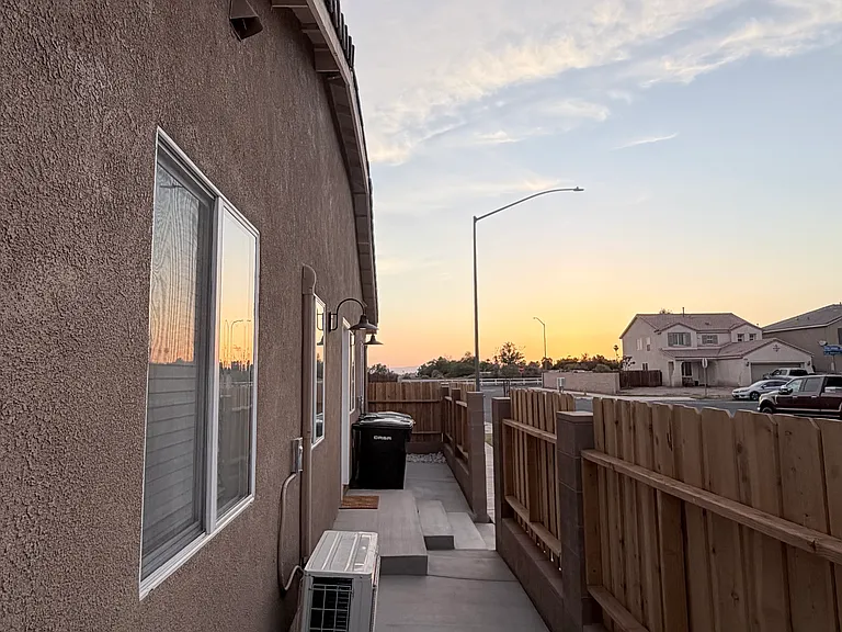 Side area leading to patio