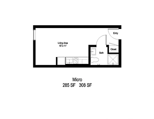 Floor plan Studio B