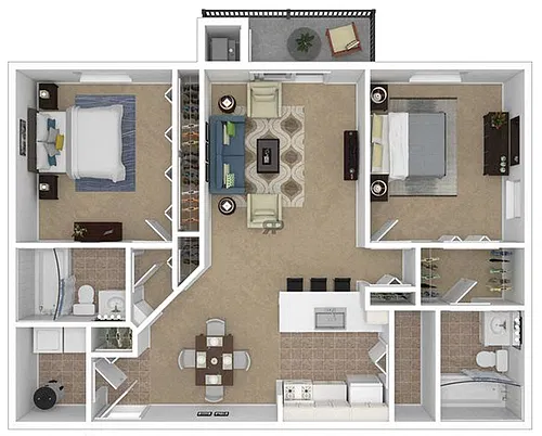 Floor plan 2 Bedroom Balmoral Classic